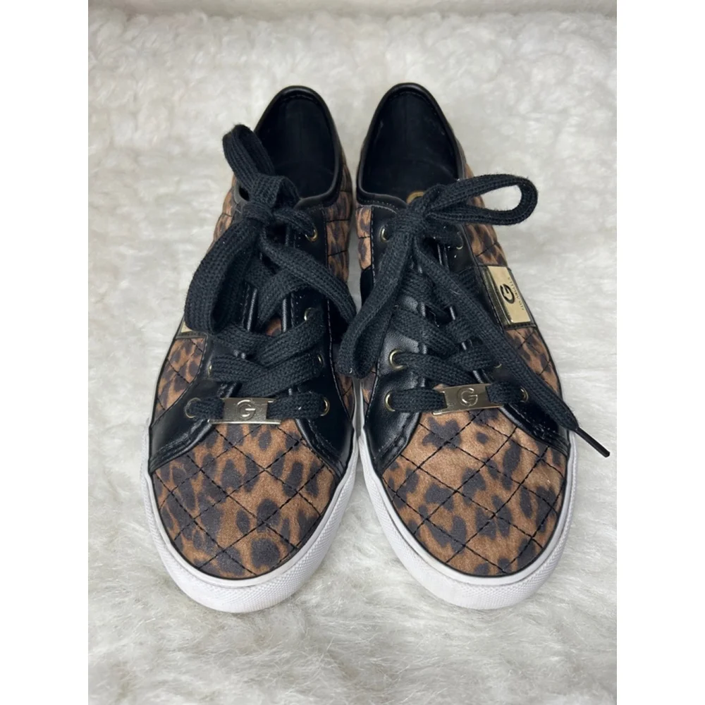 GBG Los Angeles Shoes Womens 8M Backer Sneakers Brown Faux Leather Lace Up Round